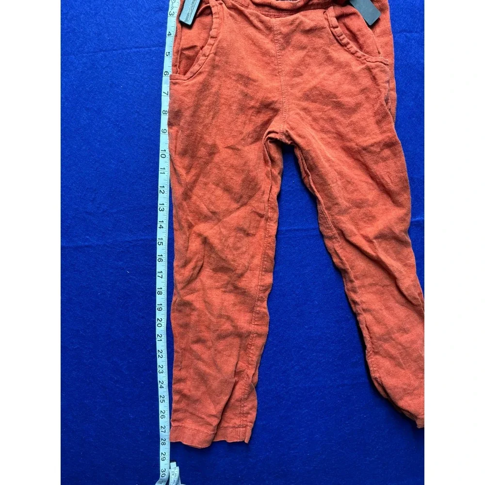 Lagenlook Kids You Can't Buy This Linen‎ Tapered Pants S Burnt Orange